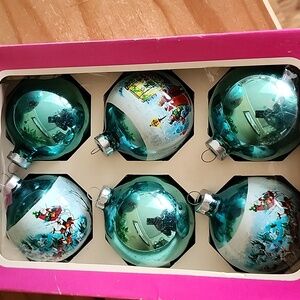 Vintage Fieldcraft Canada glass Christmas tree ornaments